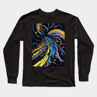 Abstract Colorful Vortex Long Sleeve T-Shirt